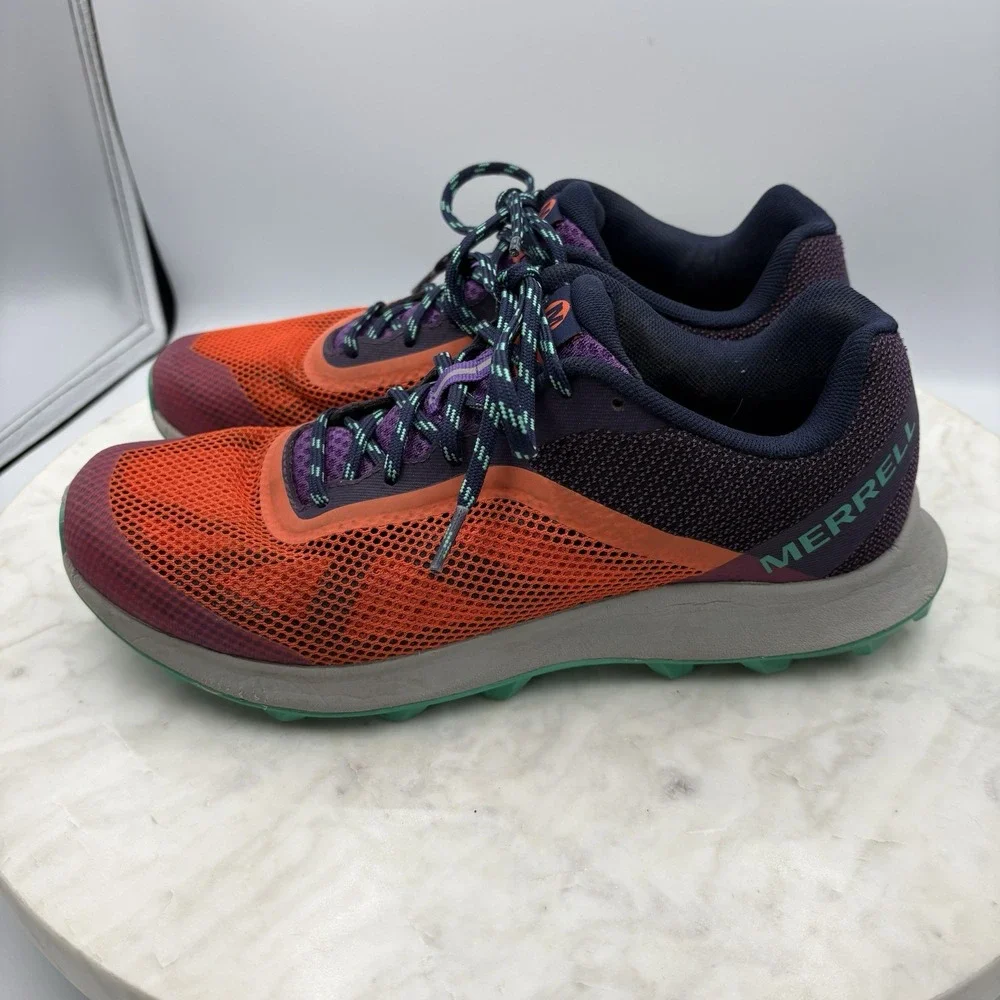 Merrell Trail Hiking Sneaker VIBRAM Purple Orange Bright Women's‎ 8.5 Gorpcore